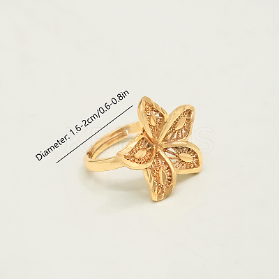 Adjustable Brass Finger Rings for Women DS8817-1-1