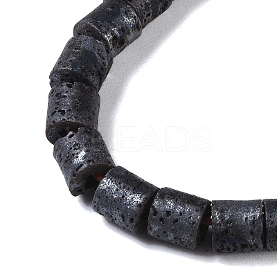 Frosted Natural Lava Rock Beads Strands G-E618-02B-1
