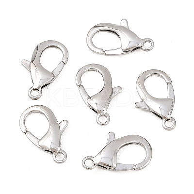 Tarnish Resistant 304 Stainless Steel Lobster Claw Clasps STAS-AB25-1