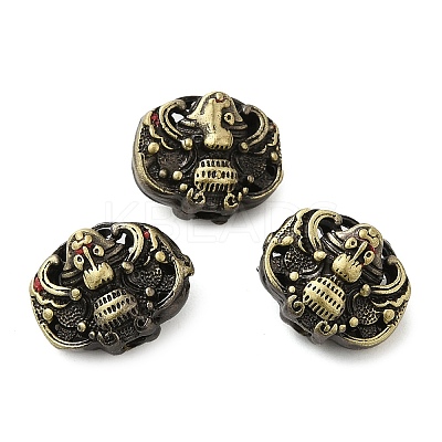 Tibetan Style Rack Plating Brass Bead KK-Q805-32AB-1