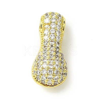 Rack Plating Brass Cubic Zirconia Pendants KK-S378-02G-I-1