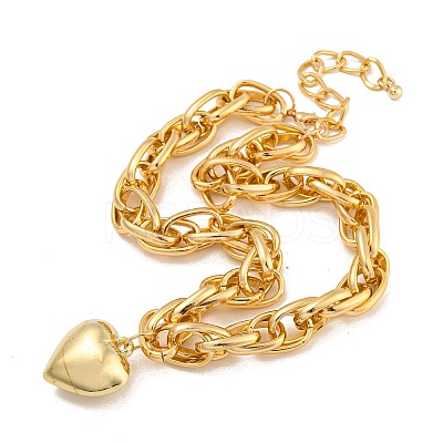 Heart Pendant Necklace NJEW-K261-03G-1
