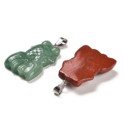 Natural & Synthetic Mixed Gemstone Pendants G-M424-09P-1