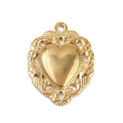 304 Stainless Steel Pendants STAS-P390-02G-G-1