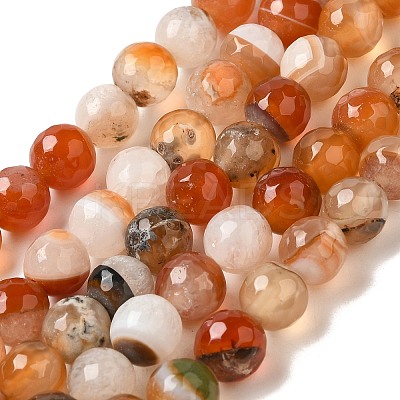Natural Agate(Dyed & Heated) Beads Strands G-H066-B05-02-1