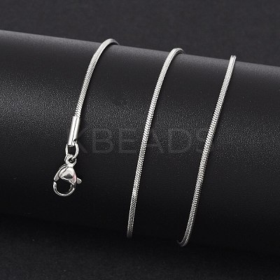 Tarnish Resistant 304 Stainless Steel Snake Chain Necklace Making STAS-P045-18P-1