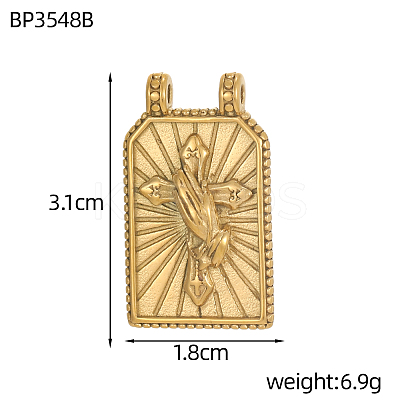 304 Stainless Steel Pendants STAS-OY010-32G-1
