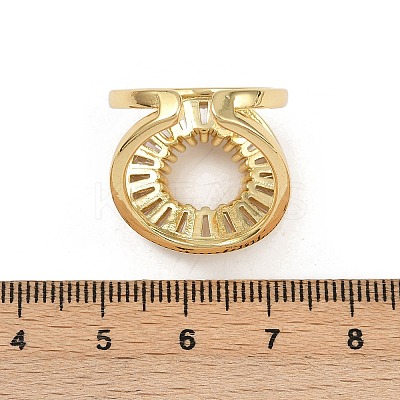 Brass Micro Pave Cubic Zirconia Cuff Rings for Women RJEW-F186-06G-1