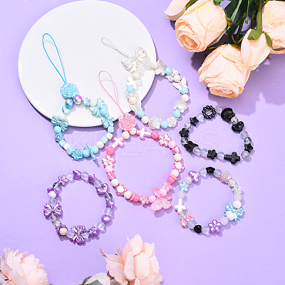 50G 5 Colors Acrylic Pearly Lustre Beads OACR-YW0002-62-1