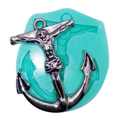Cross & Anchor Pendant Food Grade Silicone Molds DIY-M040-06-1