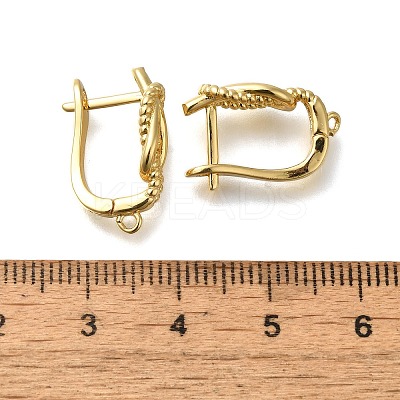 Rack Plating Brass Hoop Earring Findings EJEW-H143-06G-1