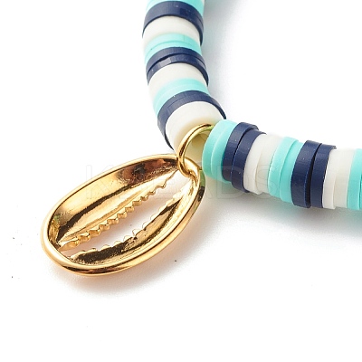 Handmade Polymer Clay Heishi Beads Stretch Bracelets Set BJEW-JB07335-1