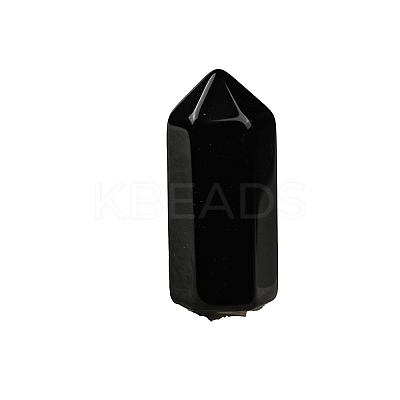 Pointed Tower Natural Obsidian Healing Stone Wands PW-WG87518-01-1