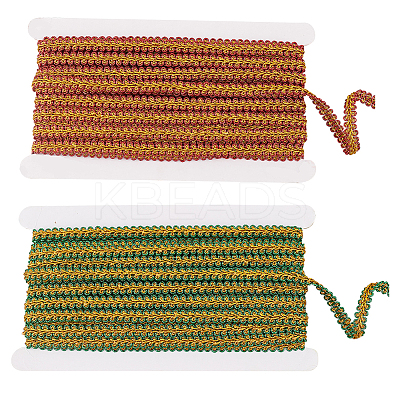 2 Cards 2 Colors Christmas Polyester Centipede Lace Ribbon OCOR-FH0001-20-1