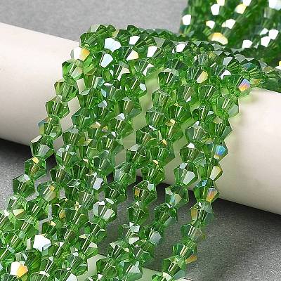 Transparent Electroplate Glass Beads Strands EGLA-A039-T6mm-B03-1