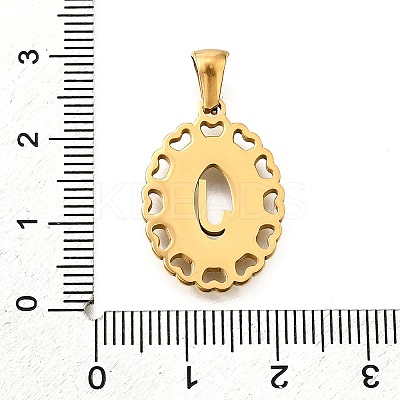 Golden 304 Stainless Steel Pendants STAS-K300-02G-J-1