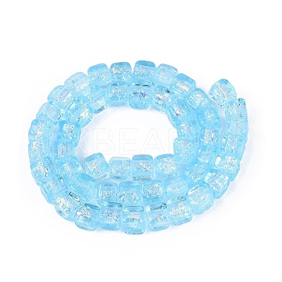 Handmade Foil Glass Beads Strands FOIL-Q002-04C-1