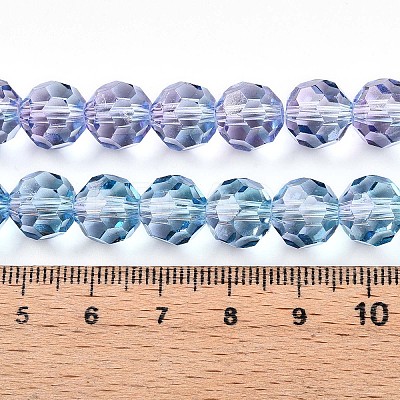 Baking Paint Transparent Glass Beads X1-DGLA-A035-T10mm-A06-1
