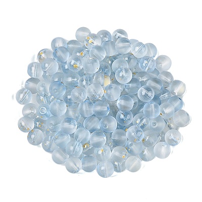 Frosted Baking Paint Glass Beads DGLA-N005-8mm-07-1