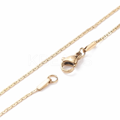 304 Stainless Steel Chain Necklaces MAK-L015-19G-1