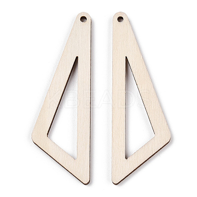 Undyed Wooden Big Pendants WOOD-TA0002-31-1