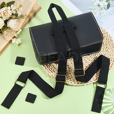 1 Set Nylon & PU Leather Adjustable Webbing Bag Straps DIY-CL0001-88A-1