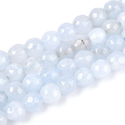 Dyed Natural White Jade Beads Strands G-T139-6mm-60-24-1