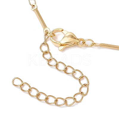 304 Stainless Steel Cuboid Bar Link Chain Necklaces for Women Men NJEW-JN05196-01-1