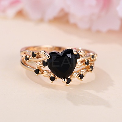 Heart Alloy Finger Rings for Women FS-WG1A204-01-1