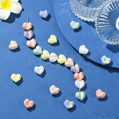 24Pcs 6 Colors Acrylic Imitation Pearl Beads OACR-CJ0002-49-1