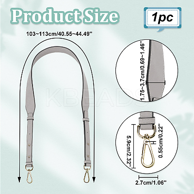 Adjustable Cowhide Leather Bag Handles FIND-WH0290-05G-02-1