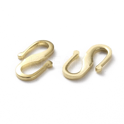 Brass S Hook Clasps KK-L205-04G-1