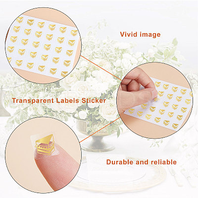 80 Sheets 4 Patterns PVC Waterproof Self-Adhesive Sticker Sets STIC-OC0001-10A-1