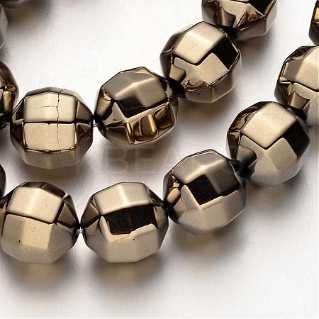 Electroplate Non-magnetic Synthetic Hematite Bead Strands G-F300-30-06-1