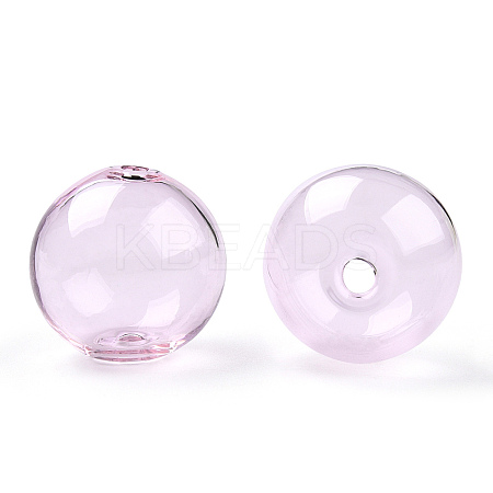 Transparent Blow High Borosilicate Glass Globe Beads X-GLAA-T003-09A-1