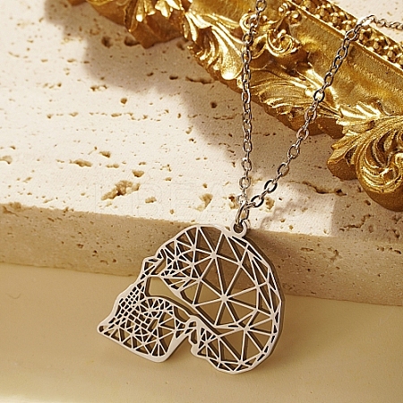 Non-Tarnish Stainless Steel Color 304 Stainless Steel Pendant Necklace GF1493-16-1