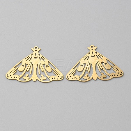 Hollow Brass Pendants KK-CJC0009-02C-03-1