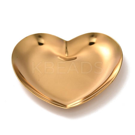 Heart 430 Stainless Steel Jewelry Display Plate STAS-P289-02G-1