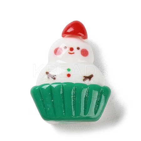 Christmas Theme Opaque Resin Decoden Cabochons RESI-F053-D04-1