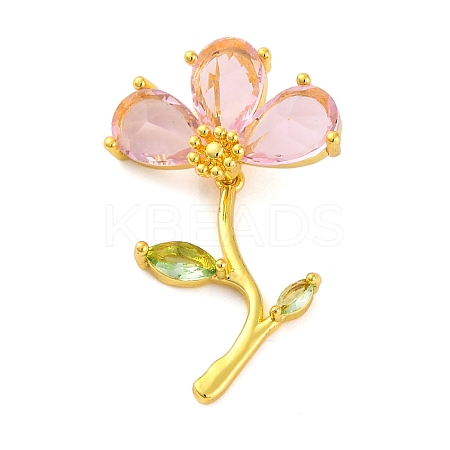 Brass Micro Pave Cubic Zirconia Pendants KK-A232-11G-1