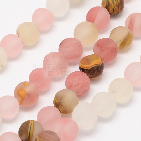 Tigerskin Glass Beads Strands X-G-D693-12mm-1