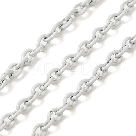 Spray Painted 304 Stainless Steel Cable Chains STAS-B067-06A-01-1