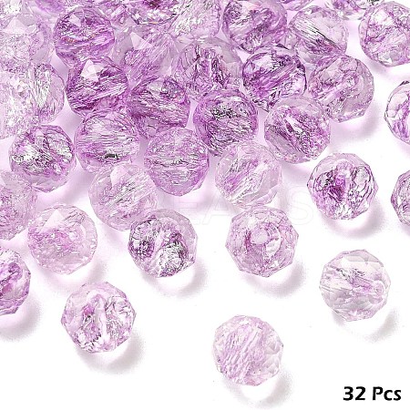 Crackle Transparent Glass Beads Strands GLAA-YW0005-73D-1