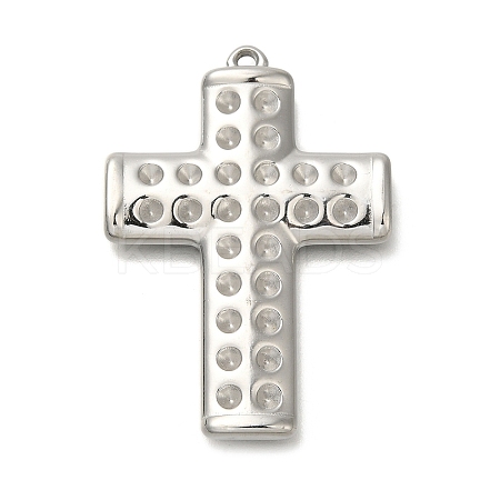 304 Stainless Steel Pendant Rhinestone Settings STAS-U031-08P-1