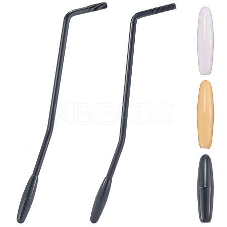 5Pcs 5 Styles Iron & Plastic Tremolo Arm Whammy Guitar Bar for Electric Guitar Flat Mount Stud Mount FIND-CN0002-20A-1