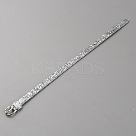 Blank PU Leather Cord Bracelet with Alloy Clasps AJEW-TAC0041-01B-11-1