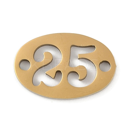 304 Stainless Steel Flat Round Connector Charms X-STAS-L279-021G-1