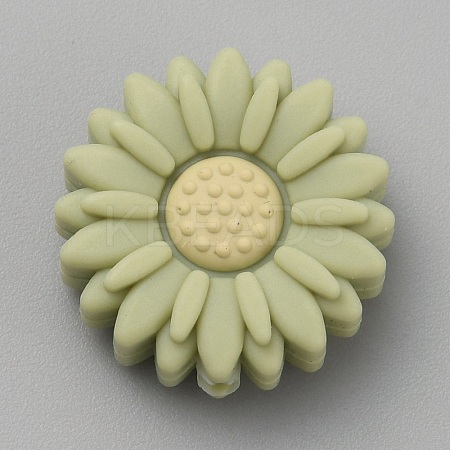 Daisy Food Grade Eco-Friendly Silicone Focal Beads SIL-CJC0002-01E-1