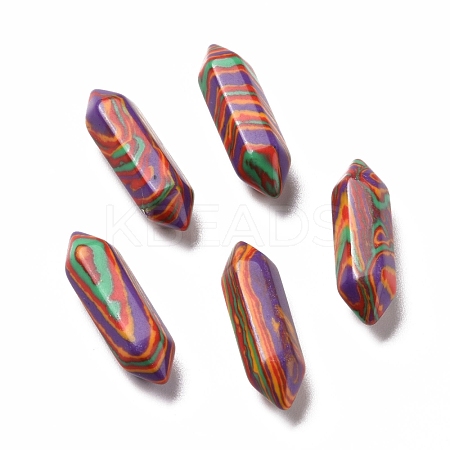 Synthetic Colorful Malachite No Hole G-K330-09-1