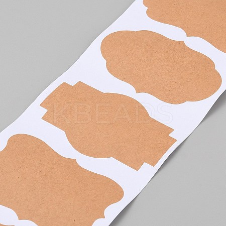 200Pcs Printable Blank Kraft Paper Self Adhesive Stickers STIC-WH20002-38-1